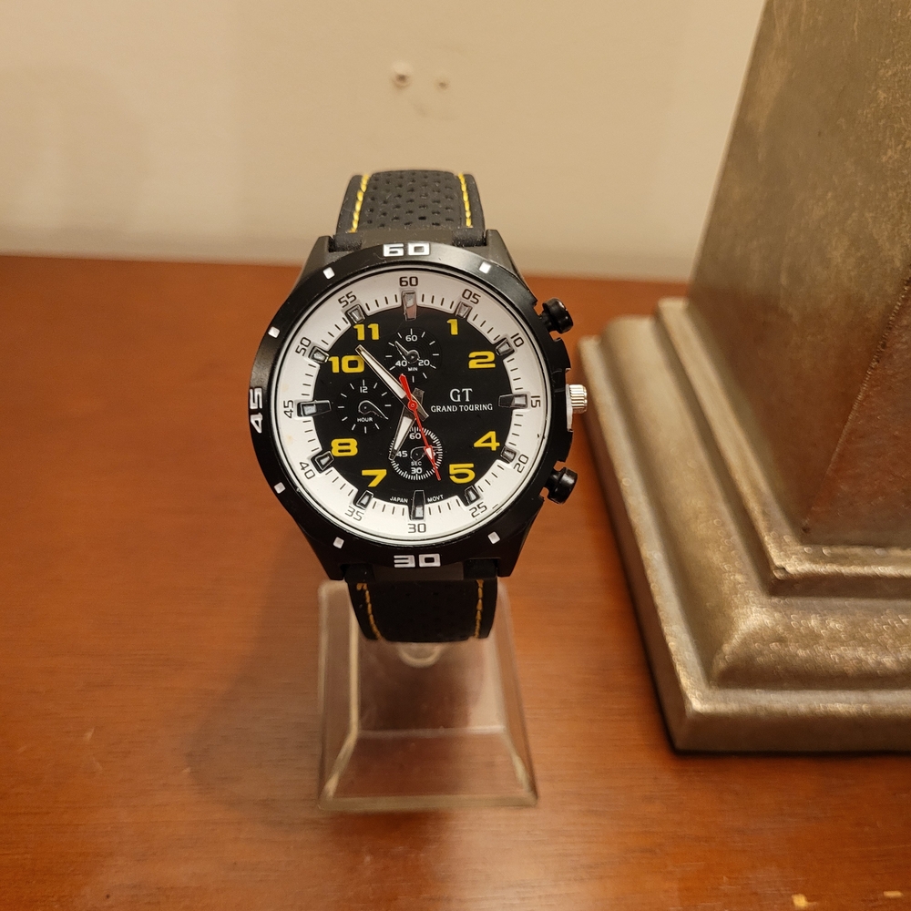 Brand New White & Yellow GT Grand Touring Men's Watch